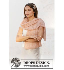 Stola gemaakt van Drops Brushed Alpaca Silk