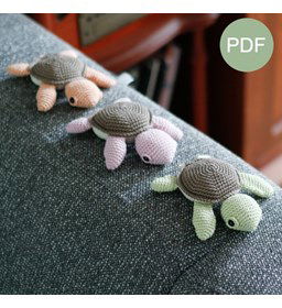 Schildpads van ca 14 cm gemaakt van Scheepjes Catona 50 - 100 gram