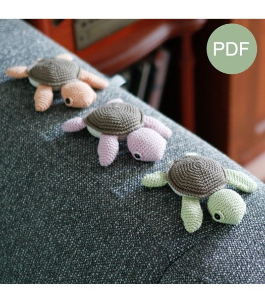 Haakpatroon Schildpads van ca 14 cm