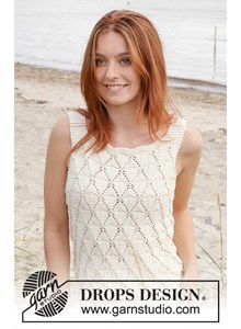 Damestop met kantpatroon