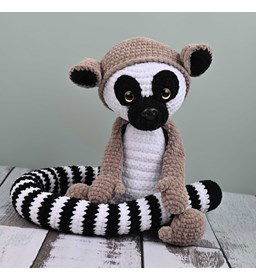 Knuffelaap ringstaartmaki Riff gemaakt van Neuzen