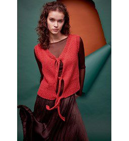 Dames vestje Twyla gemaakt van Lang Yarns Venus