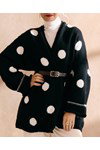 Breipatroon vest met dots van andere kant