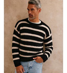 Gestreepte herentrui gemaakt van Phildar Phil Romance
