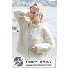 Zacht gebreid vest met raglan en ballonmouwen gemaakt van DROPS Alpaca Boucle