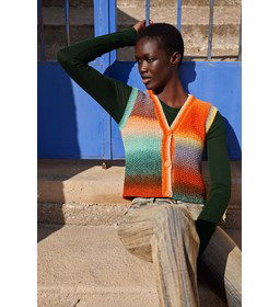 Gilet in structuurpatroon gemaakt van Lang Yarns Move 6