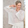 wijde trui in kantpatroon gemaakt van Lana Grossa Landlust Sommerseide
