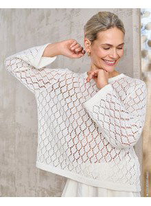 wijde trui in kantpatroon