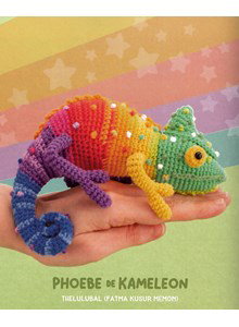 kameleon in regenboogkleuren