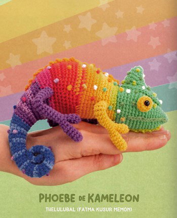 kameleon in regenboogkleuren