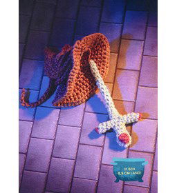 Magisch zwaard gemaakt van Scheepjes Catona 25 en 10 gram