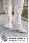 Breipatroon Gebreide sokken met ruitvormige hiel in DROPS Fiesta van andere kant
