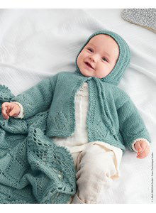 Babyvest met ajourpatroon en knoopsluiting