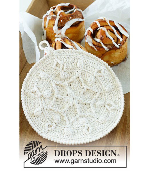 Haakpatroon Pannenlappen met ster en bobbels