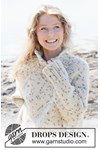 Breipatroon Oversized Dames Trui met Hoge Hals en Raglan in DROPS Snow van andere kant