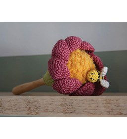 Sambabal met bloem en bijtje gemaakt van Basis en versteviging