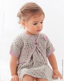 Haakpatroon kort babyvestje met korte ....