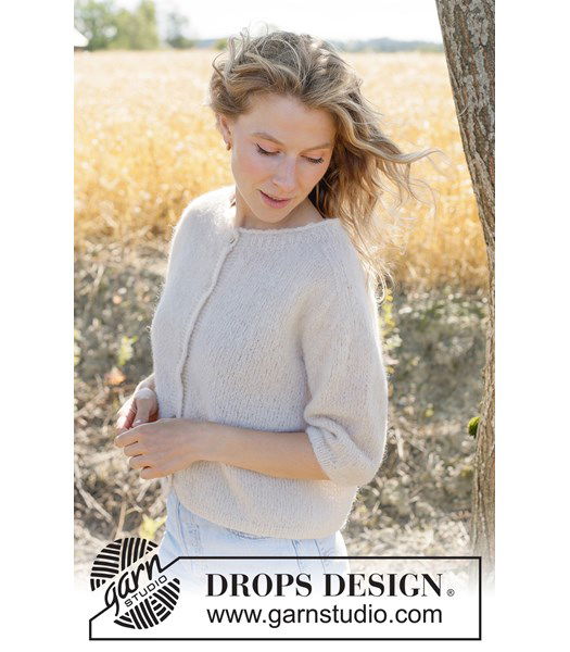 Breipatroon Gebreid vest met korte mouwen in zacht alpaca zijde