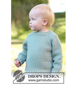 Sage Bud Sweater gemaakt van Drops Merino extra fine