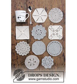 Onderzetters gemaakt van Drops Cotton Light