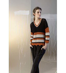 Trui gemaakt van Lang Yarns Quattro, Quattro Lame en Quattro color