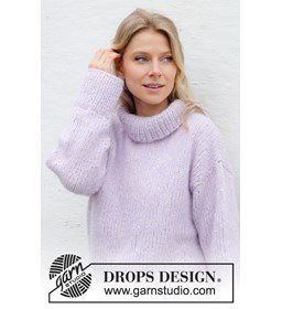 Damestrui met dubbele col gemaakt van Drops Melody