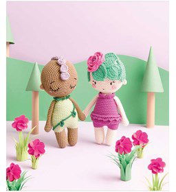 Poppetjes roos en clematis gemaakt van Boeken Rico