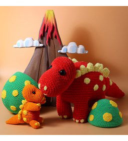 Moeder Saar de Stegosaurus gemaakt van Durable Velvet