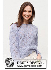 Drops gebreide trui Lila Mist