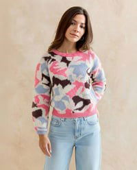 Breipatroon Damestrui in gevlekt fantasie patroon