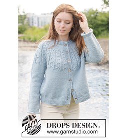 Damesvest River Dream Cardigan met kabels gemaakt van knopen