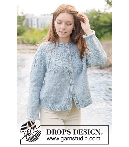 Breipatroon Damesvest River Dream Cardigan met kabels