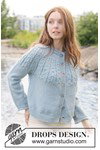 Breipatroon Damesvest River Dream Cardigan met kabels van andere kant