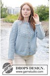 Breipatroon Damesvest River Dream Cardigan met kabels van andere kant