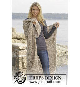 Gebreide deken gemaakt van Drops Brushed Alpaca Silk