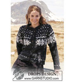 Vest met noors motief gemaakt van knopen