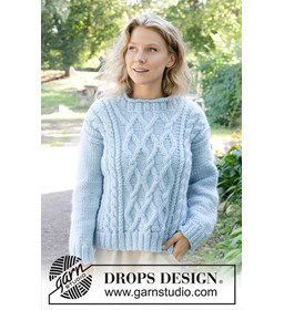 Irish Sky Trui gemaakt van Drops Snow - Eskimo