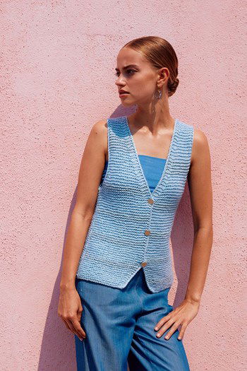 Gilet Tender Stitches met V-hals