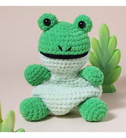 Kroeltje Kikker Koen gemaakt van Scheepjes Little Darling