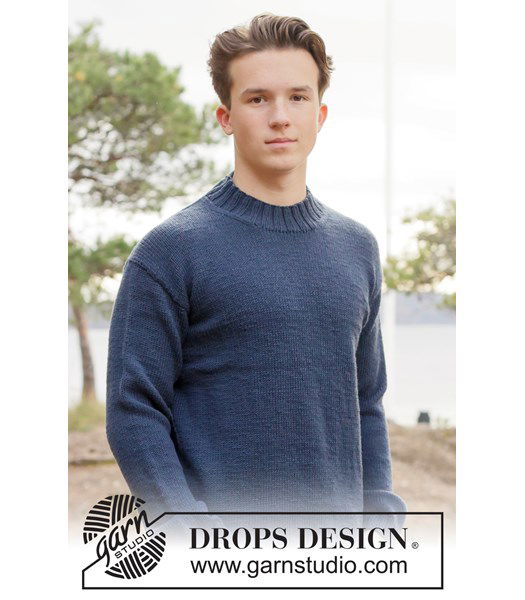 Breipatroon top down herentrui met diagonale schouders