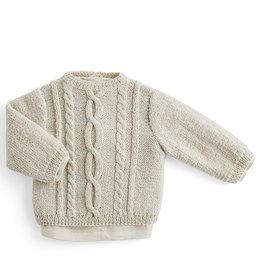 Babytrui met fraai kabelpatroon