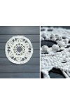 Macrame patroon Bloemvormige mandala van andere kant