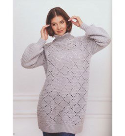 Diamond jumper dress gemaakt van Scheepjes Merino soft