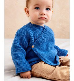 Wikkelvestje met dubbele overslag gemaakt van Handwerk accesoires