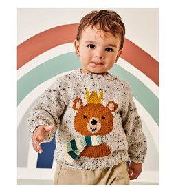 Kindertrui met beer gemaakt van Phildar Phil Sport