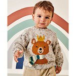 Breipatroon Kindertrui met beer