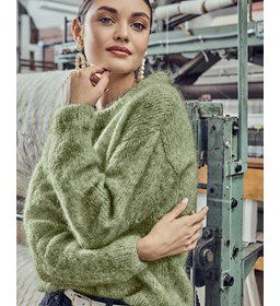 Damestrui van mohair gemaakt van Phildar Phil Chic