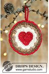 Haakpatroon kersthangers Bright Hearts van andere kant