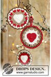 Haakpatroon kersthangers Bright Hearts van andere kant