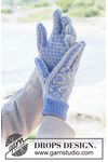 Breipatroon Glacier Blue Gloves van andere kant